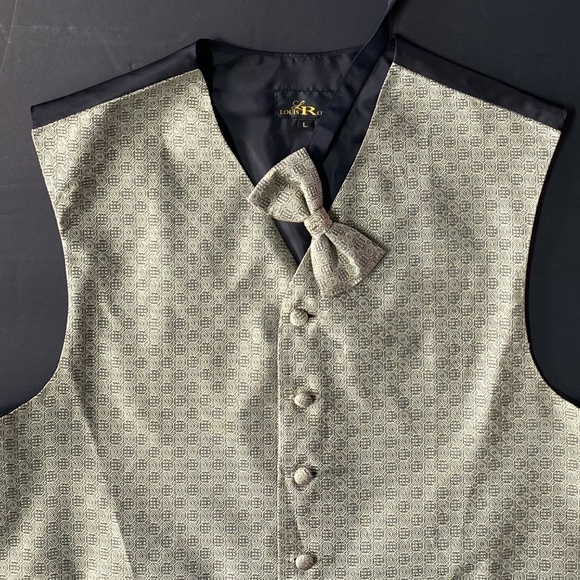 EUC Men's Formal Vest w Bow Tie 2 pc. - Picture 1 of 13